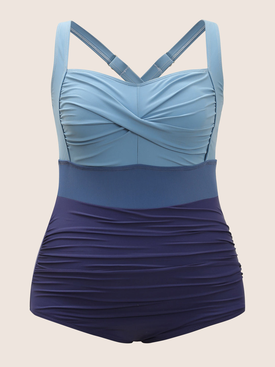 Costume intero con controllo della pancia e scollo incrociato sul davanti