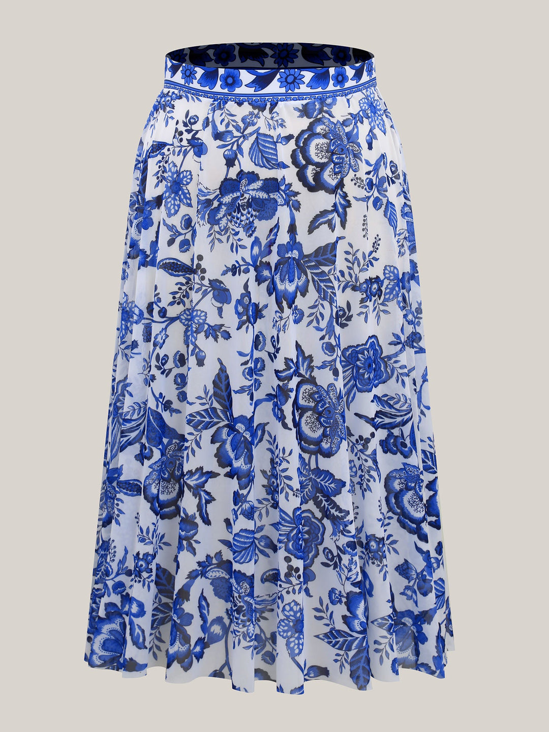 Fato de banho de duas peças com estampado floral e malha franzida, sarongue