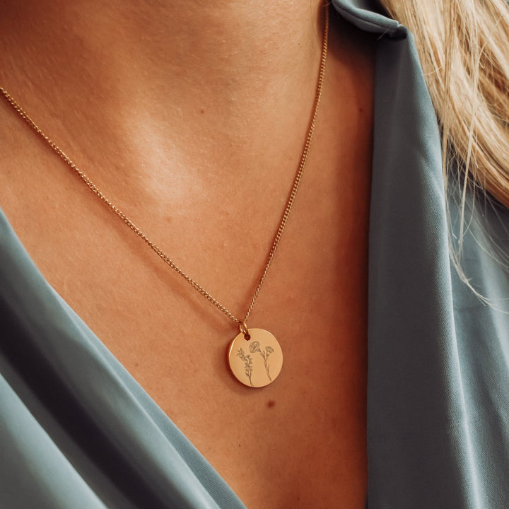 Colar com flor de nascimento 2 flores