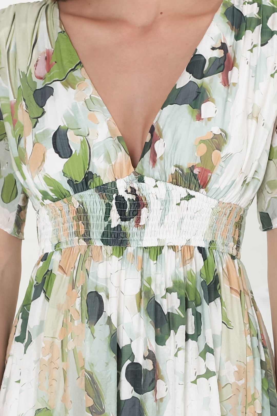 Vestido Maxi Glades - Estampa Kamara Verde