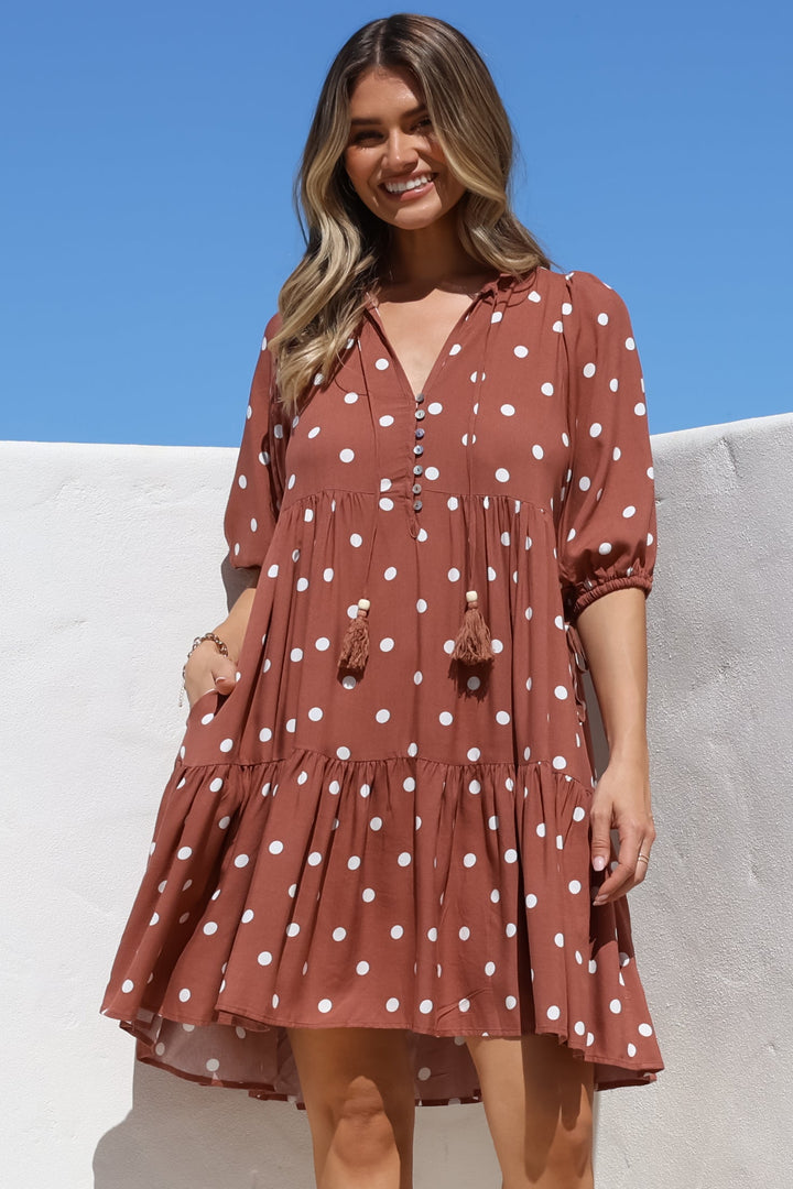 Vestido Mini Marah - Gola Mandarim Manga Curta