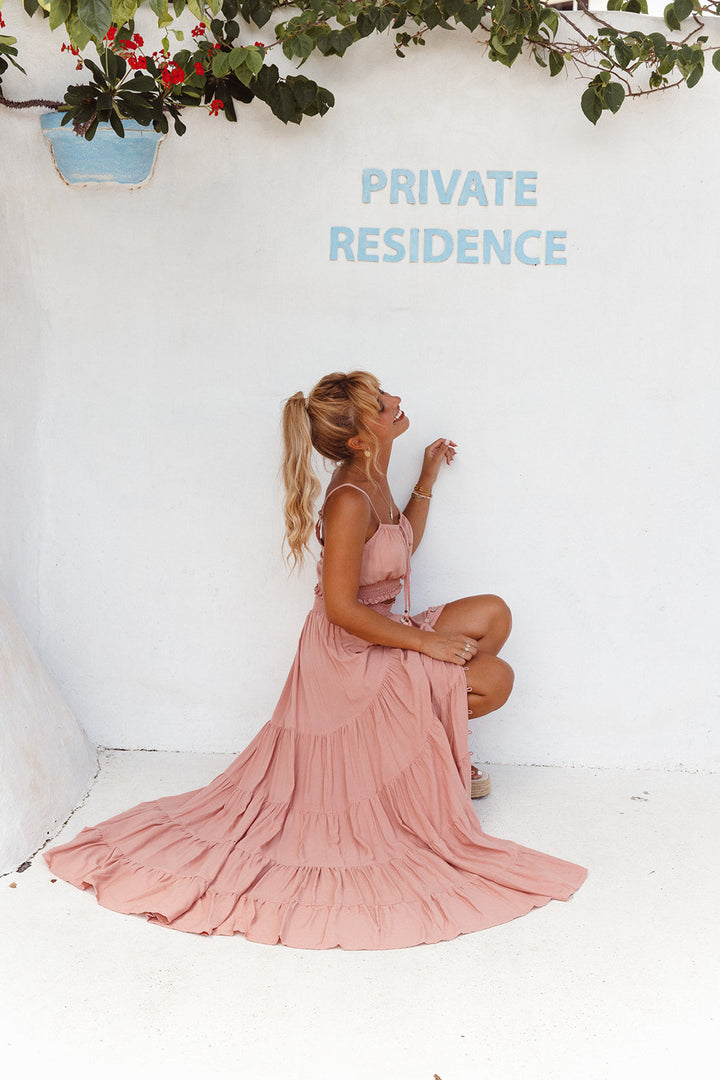 Saia Maxi Flora Bloom - Rosa