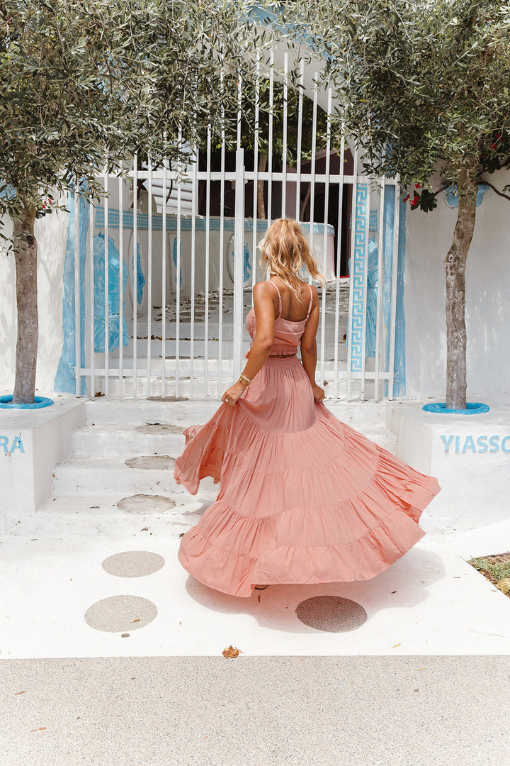 Saia Maxi Flora Bloom - Rosa